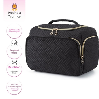 Putna torba za pohranu velikog kapaciteta, odvojena torba za suhe i mokre toaletne potrepštine, prošivena kozmetička torba, vezena torba za pohranu svih vrsta Amazon
