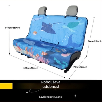 Prekogranična nova tiskana vodootporna navlaka za stražnje sjedalo za jogu, otporna na znoj, neklizajuća navlaka za stražnje sjedalo, jastuk otporan na mrlje