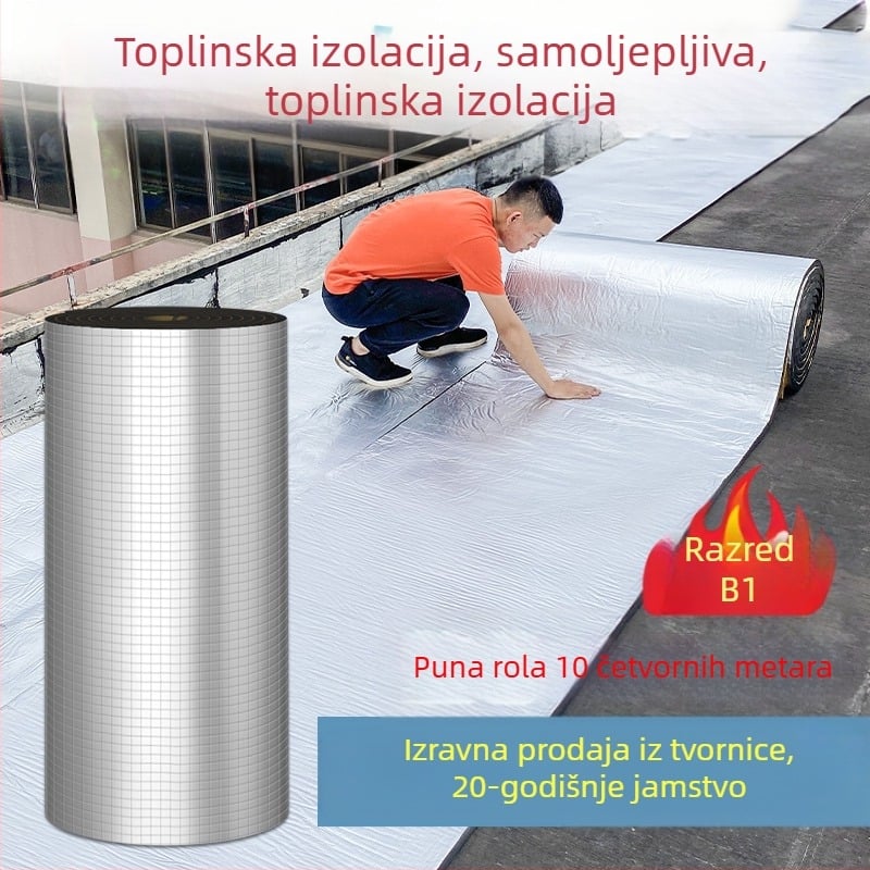 Izolacija krova, pamučna tkanina otporna na visoke temperature, vatrootporna tkanina, izolacijska folija za strop krova, sunčana soba, samoljepljiva izolacijska ploča za krov