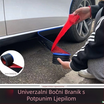 Univerzalna modifikacijska traka za bočnu suknju automobila, zaštita od udara, ogrebotina, udubljenja, zahrđala, ogrebotina, samoljepljiva traka za ukrašavanje karoserije