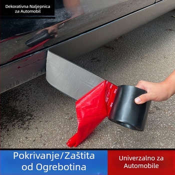 Univerzalna modifikacijska traka za bočnu suknju automobila, zaštita od udara, ogrebotina, udubljenja, zahrđala, ogrebotina, samoljepljiva traka za ukrašavanje karoserije