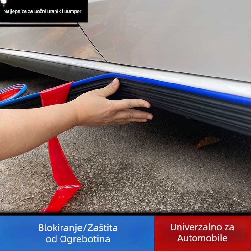 Univerzalna modifikacijska traka za bočnu suknju automobila, zaštita od udara, ogrebotina, udubljenja, zahrđala, ogrebotina, samoljepljiva traka za ukrašavanje karoserije