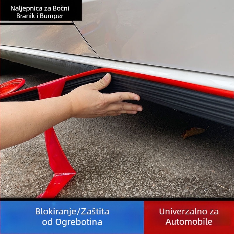 Univerzalna modifikacijska traka za bočnu suknju automobila, zaštita od udara, ogrebotina, udubljenja, zahrđala, ogrebotina, samoljepljiva traka za ukrašavanje karoserije