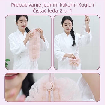 Yuesijia veleprodaja rastezljivih kuglica za kupanje s povlačenjem unatrag, dva ručnika za kupanje, visokovrijedni ručnik za kupanje, bezbolno blato