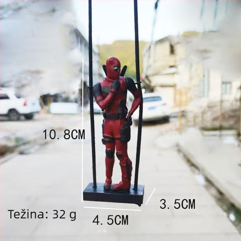 Privjesak za retrovizor automobila s crtanim filmom Deadpool, mali, jeftini auto pribor, privjesak za unutrašnjost automobila