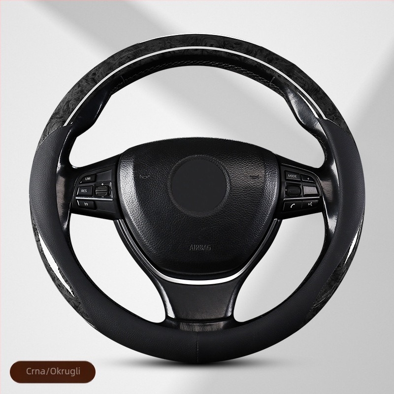 Navlaka za volan automobila, breskvasta drvena zrna, univerzalna, za sva četiri godišnja doba, neklizajuća, upija znoj, vrhunska, popularna, dekorativna ljetna navlaka za volan za muškarce