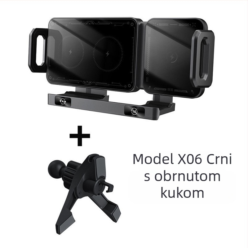 Prekogranični automobilski rotirajući horizontalni zaslon, bežični brzi punjač za navigaciju, sklopivi držač za mobitel, otvor za zrak, otisnuti logotip