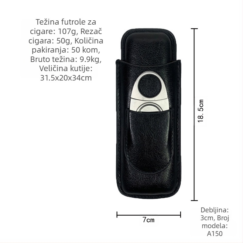 Na zalihi Set za cigare Sastavljene škare za cigare Personalizirana hidratantna krema za cigare Kožna futrola za cigare Zaštitna navlaka