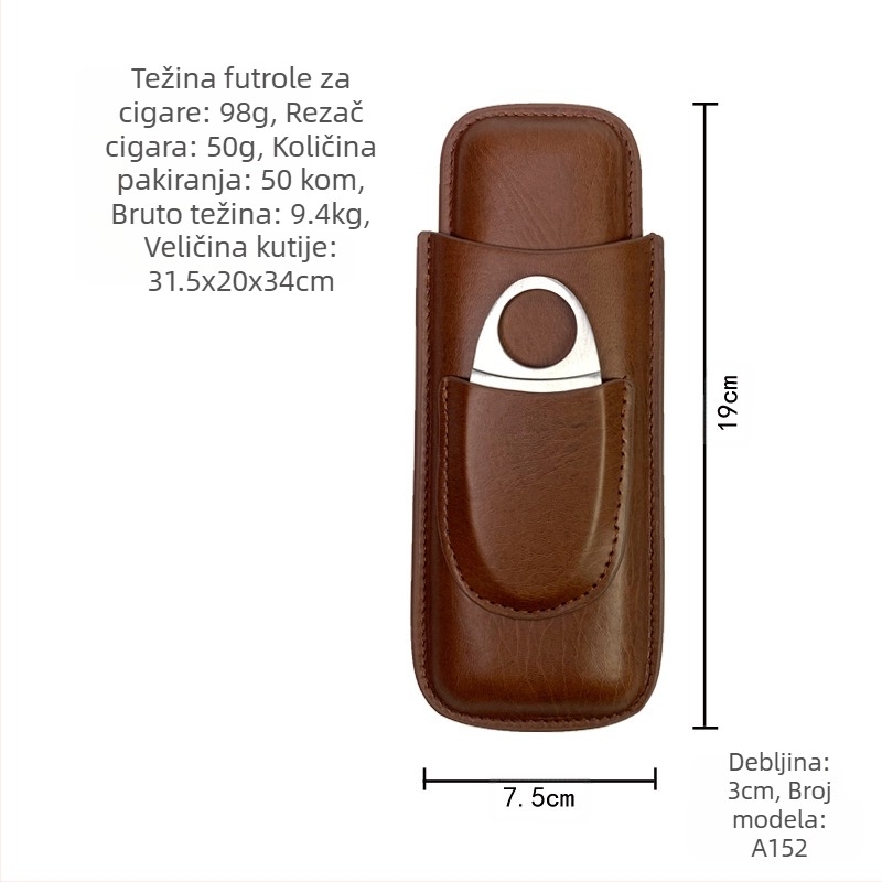 Na zalihi Set za cigare Sastavljene škare za cigare Personalizirana hidratantna krema za cigare Kožna futrola za cigare Zaštitna navlaka