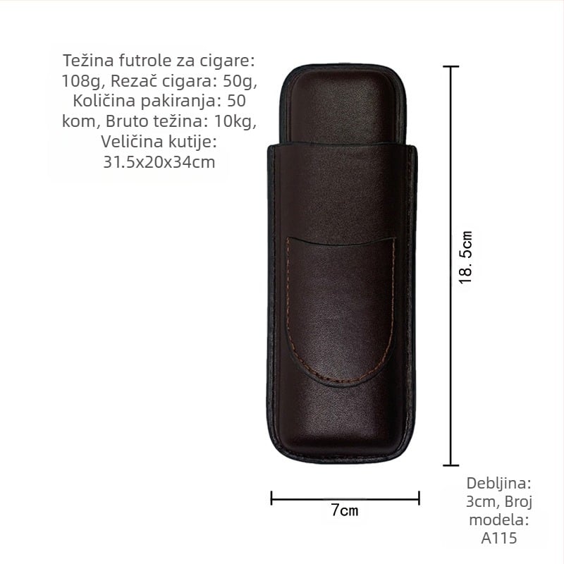 Na zalihi Set za cigare Sastavljene škare za cigare Personalizirana hidratantna krema za cigare Kožna futrola za cigare Zaštitna navlaka