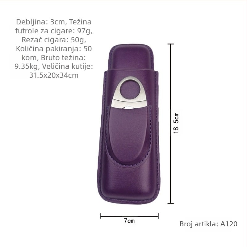 Na zalihi Set za cigare Sastavljene škare za cigare Personalizirana hidratantna krema za cigare Kožna futrola za cigare Zaštitna navlaka