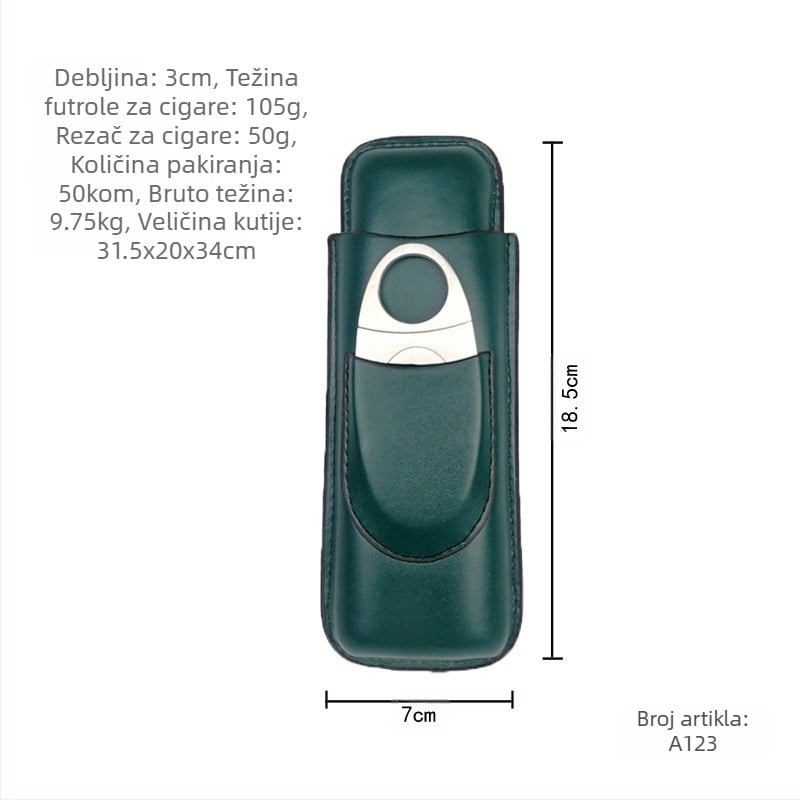 Na zalihi Set za cigare Sastavljene škare za cigare Personalizirana hidratantna krema za cigare Kožna futrola za cigare Zaštitna navlaka