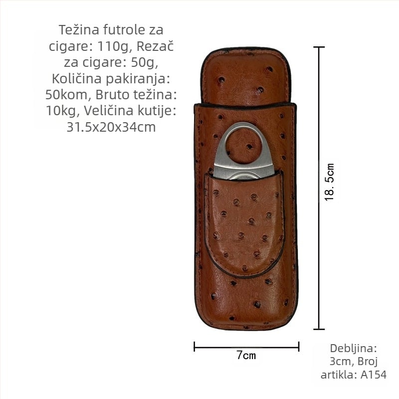 Na zalihi Set za cigare Sastavljene škare za cigare Personalizirana hidratantna krema za cigare Kožna futrola za cigare Zaštitna navlaka