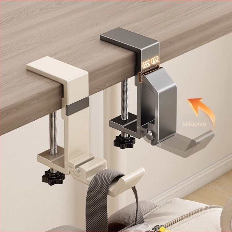 Školska torba kuka za studentski stol bočno viseća školska torba bez bušenja, jaka nosivost, studentski stol za spavaonicu, bešavna viseća torba, artefakt