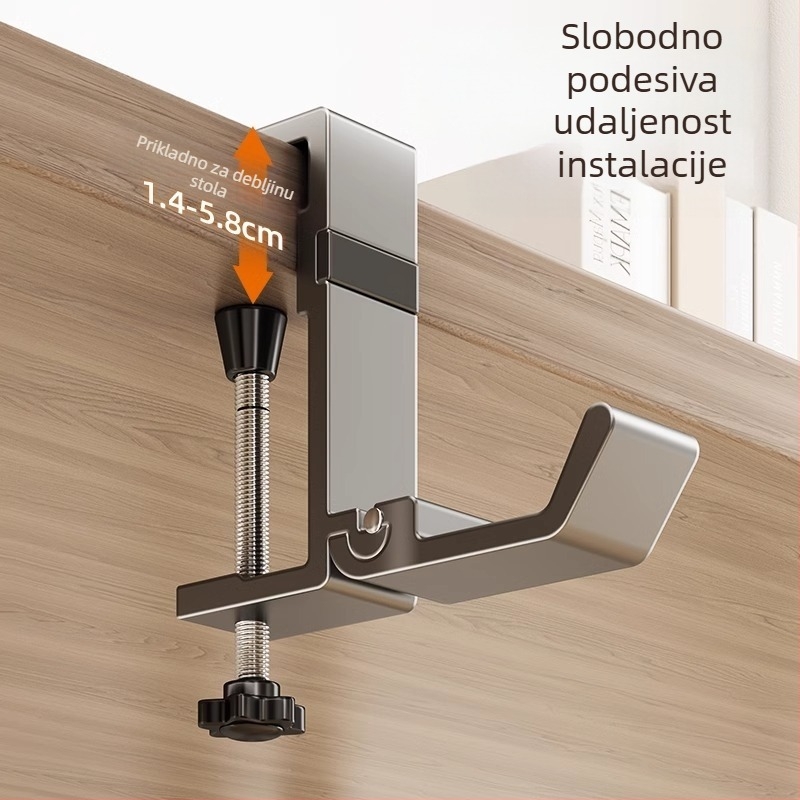 Školska torba kuka za studentski stol bočno viseća školska torba bez bušenja, jaka nosivost, studentski stol za spavaonicu, bešavna viseća torba, artefakt