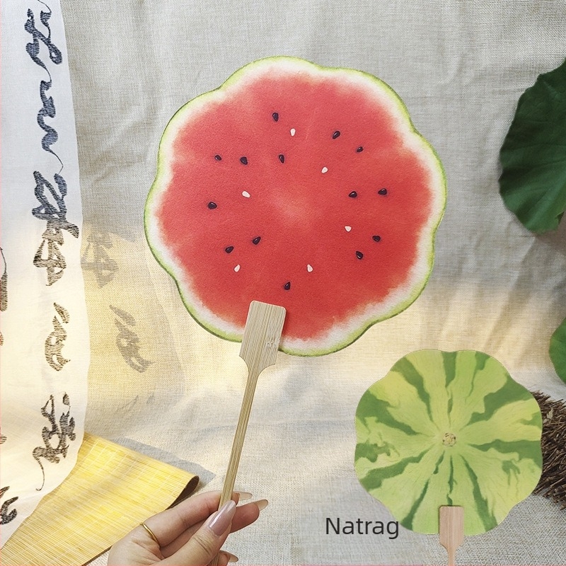 Lepeza lubenice, lepeza za voće, kul rekviziti, eksplozije malih crvenih knjiga, ručno oslikani lepeza, ljetni slatki poklon za hljebljenje rukom