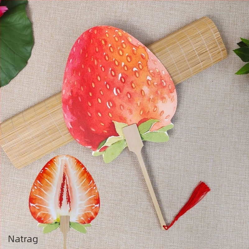 Lepeza lubenice, lepeza za voće, kul rekviziti, eksplozije malih crvenih knjiga, ručno oslikani lepeza, ljetni slatki poklon za hljebljenje rukom