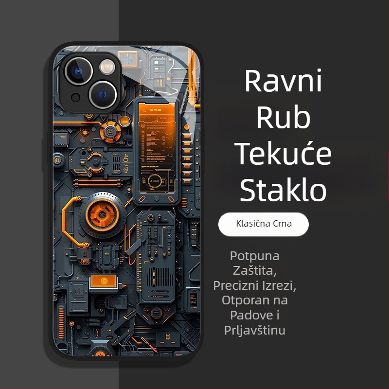 Muška maskica za telefon pogodna za Apple 17 novi model 16Plus Glass 13 potpuno pokrivanje 12Mini zaštitna maskica 11/X popularni model