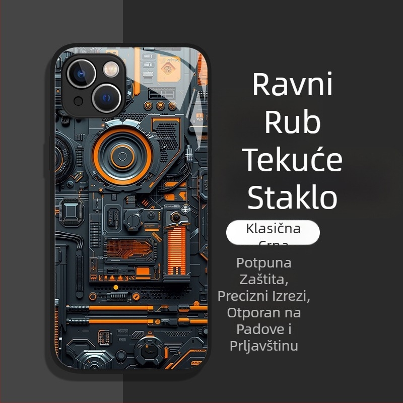 Muška maskica za telefon pogodna za Apple 17 novi model 16Plus Glass 13 potpuno pokrivanje 12Mini zaštitna maskica 11/X popularni model