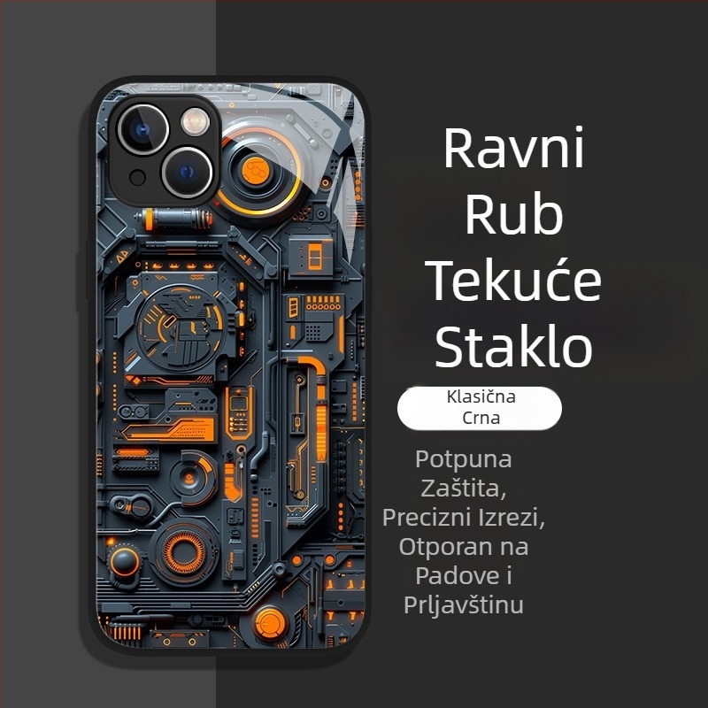 Muška maskica za telefon pogodna za Apple 17 novi model 16Plus Glass 13 potpuno pokrivanje 12Mini zaštitna maskica 11/X popularni model