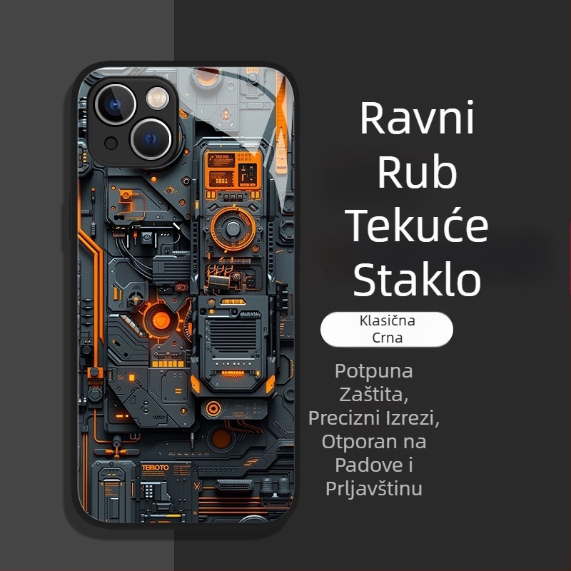 Muška maskica za telefon pogodna za Apple 17 novi model 16Plus Glass 13 potpuno pokrivanje 12Mini zaštitna maskica 11/X popularni model