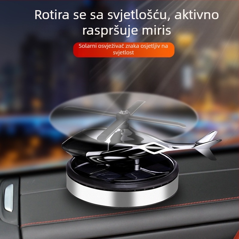 Solarni rotirajući helikopterski ukras za automobil, kreativni aromaterapijski nadzorni panel, prekogranični muški automobilski pribor, držač mirisa