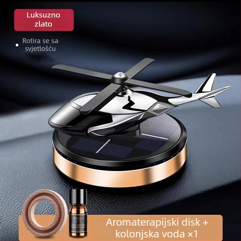 Solarni rotirajući helikopterski ukras za automobil, kreativni aromaterapijski nadzorni panel, prekogranični muški automobilski pribor, držač mirisa