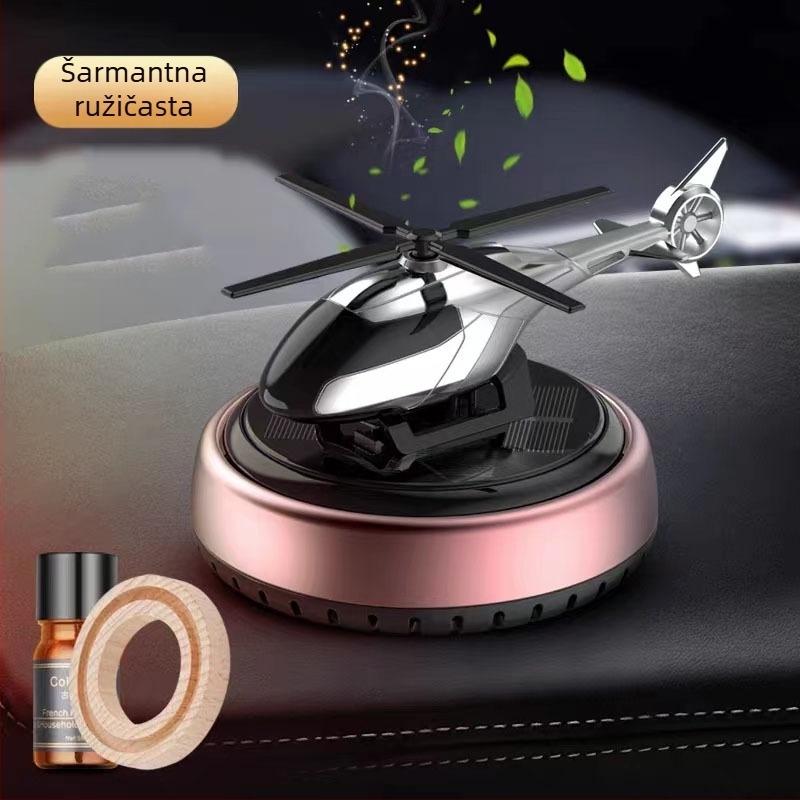 Solarni rotirajući helikopterski ukras za automobil, kreativni aromaterapijski nadzorni panel, prekogranični muški automobilski pribor, držač mirisa