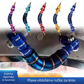 Tajlandska vruća prodaja modificiranih automobila, krovna ručka, trkaća unutrašnjost, pečena aluminijska legura, plava kuka, ukrasna ručka, naslon za ruke