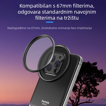 Filter za mobitel Magsafe magnetski adapter za bazu pogodan za Apple iPhone 16 mobitel, leća za mobitel, smanjenje Nd svjetla, crna