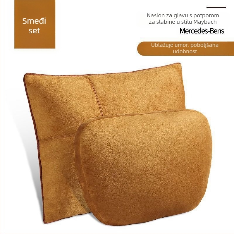 Jastuk za naslon za glavu, jastuk za vrat Mai, par unutarnjih jastuka za sjedalo, duboki jastuk za struk, auto Shina klase 4