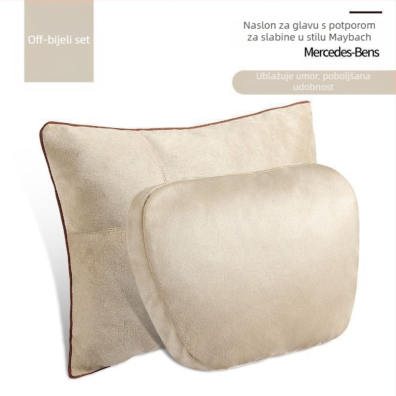 Jastuk za naslon za glavu, jastuk za vrat Mai, par unutarnjih jastuka za sjedalo, duboki jastuk za struk, auto Shina klase 4