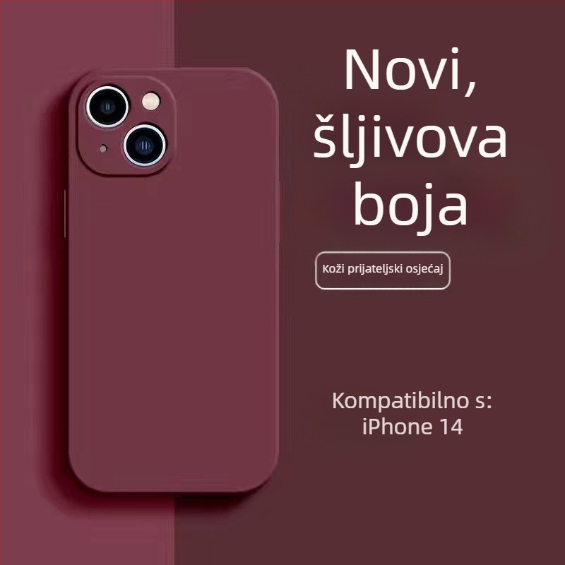 Pogodno za Apple 17Promax tekuću masku za telefon Iphone14Pro Straight Edge silikonsku masku 13 Ultra tanku All-Inclusive masku za Xr