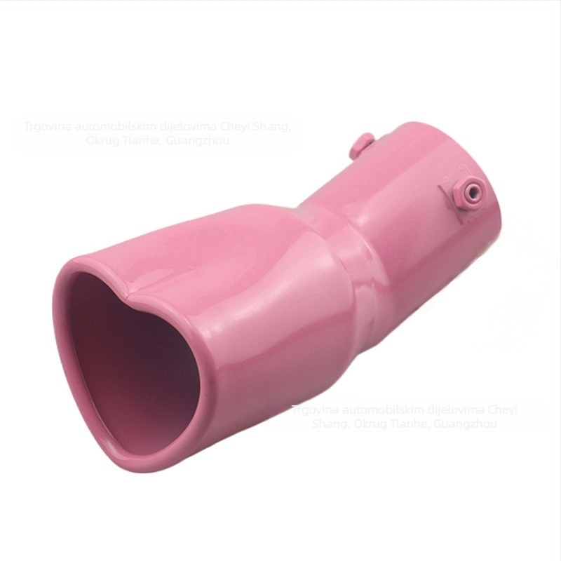 Prekogranični, vruće prodavani univerzalni automobilski repni grlo zadebljano u obliku srca, univerzalni nehrđajući čelik, pečeni plavi ispušni cijev, modificirani prigušivač