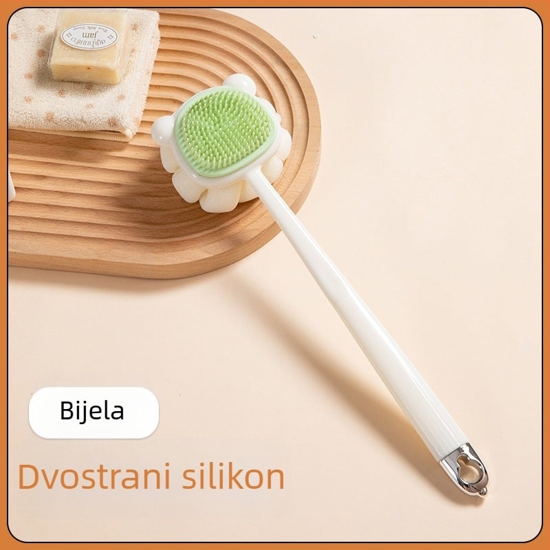 Četka za ribanje s dugom drškom, dvostrana mekana silikonska četka za kupanje, četka za kupanje za tijelo, četka za kupanje, trljanje leđa, veleprodaja artefakata