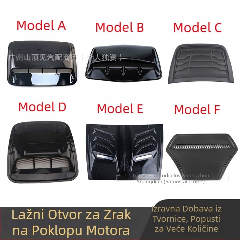 Ukrasni poklopac za simulaciju haube automobila, poklopac glave, otvor za usis zraka, tvornička izravna prodaja različitih stilova