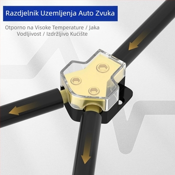 Prekogranična isporuka razdjelnika za modifikaciju auto pojačala, jedan na dva, jedan na četiri, razdjelnik za hub