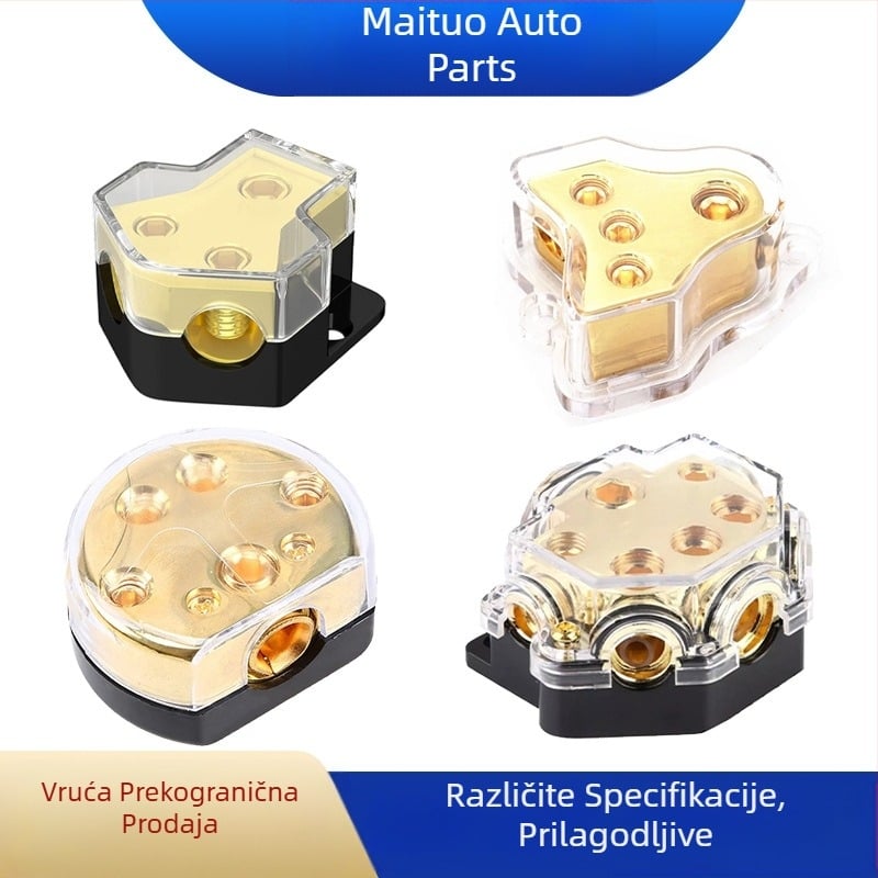 Prekogranična isporuka razdjelnika za modifikaciju auto pojačala, jedan na dva, jedan na četiri, razdjelnik za hub