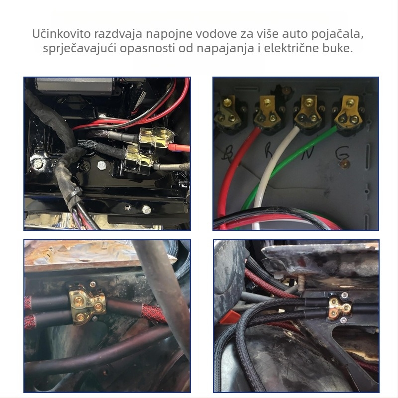 Prekogranična isporuka razdjelnika za modifikaciju auto pojačala, jedan na dva, jedan na četiri, razdjelnik za hub