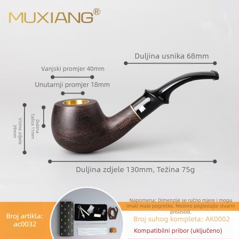 Woody Rosewood lula s tri namjene, suha lula, pribor za pušenje, veleprodaja, vrećica za duhan, 9 mm, filtrirana lula od punog drva, sandalovina