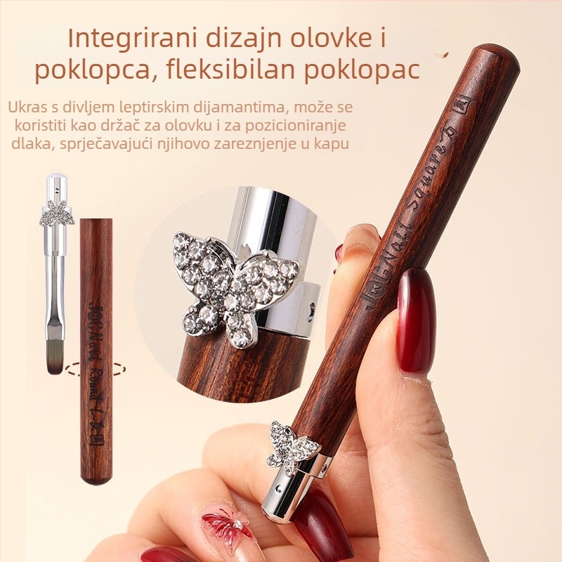 Set kistova za nokte s kardamom zvijezdom i leptirom, veliki i mali okrugli kistovi za fototerapiju, posebni kistovi za slikanje cvijeća, crtanje linija, gradijent, univerzalna olovka