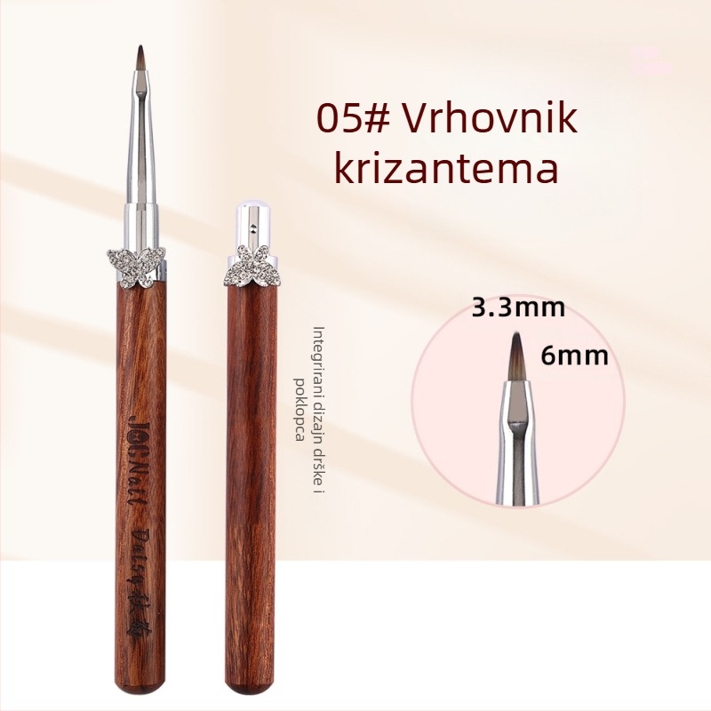 Set kistova za nokte s kardamom zvijezdom i leptirom, veliki i mali okrugli kistovi za fototerapiju, posebni kistovi za slikanje cvijeća, crtanje linija, gradijent, univerzalna olovka