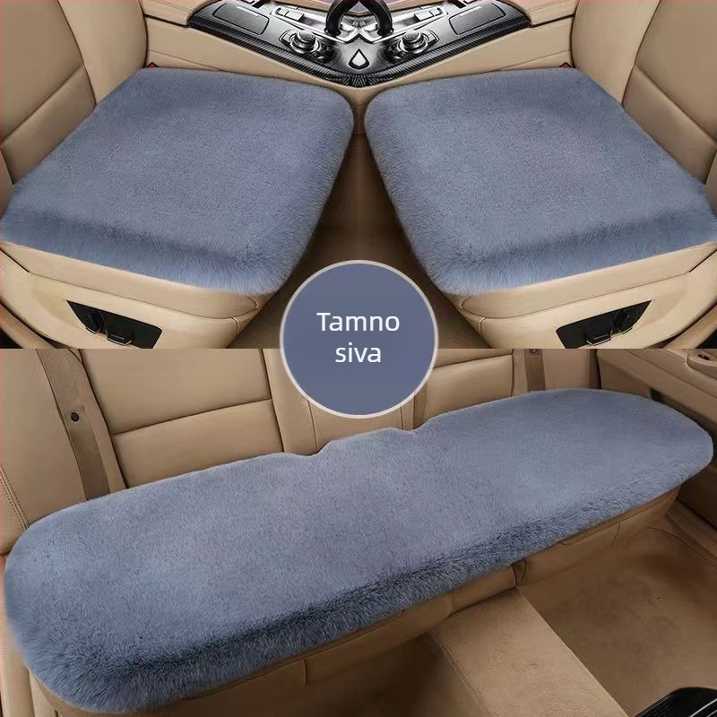 Zimski jastuk za autosjedalicu, besplatno vezivanje, topli univerzalni jastuk za sjedalo, imitacija zečjeg krzna, neklizajući zadebljani jastuk za autosjedalicu, veleprodaja jastuka za autosjedalicu