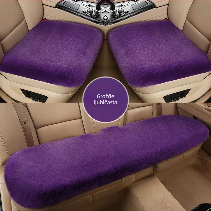 Zimski jastuk za autosjedalicu, besplatno vezivanje, topli univerzalni jastuk za sjedalo, imitacija zečjeg krzna, neklizajući zadebljani jastuk za autosjedalicu, veleprodaja jastuka za autosjedalicu