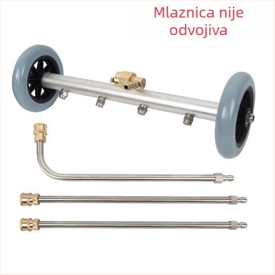 Prekogranični visokotlačni čistač cesta za automobilske šasije 16-inčna mlaznica za šasiju s dvostrukom funkcijom i vodenom metlom 4000 PSI