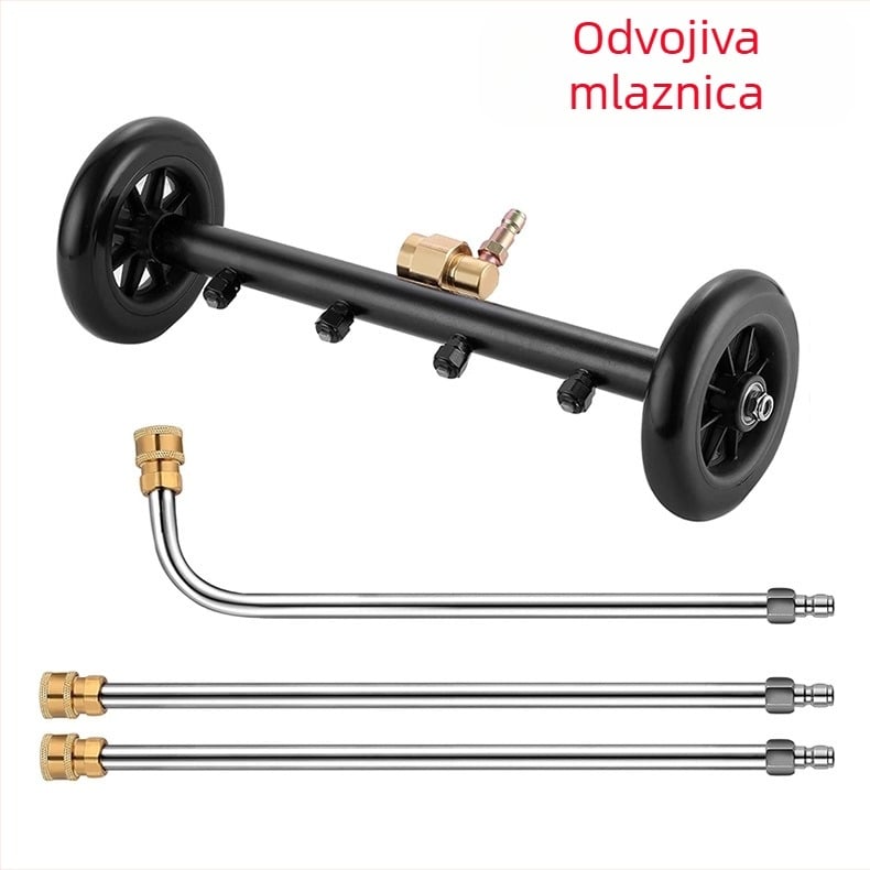 Prekogranični visokotlačni čistač cesta za automobilske šasije 16-inčna mlaznica za šasiju s dvostrukom funkcijom i vodenom metlom 4000 PSI