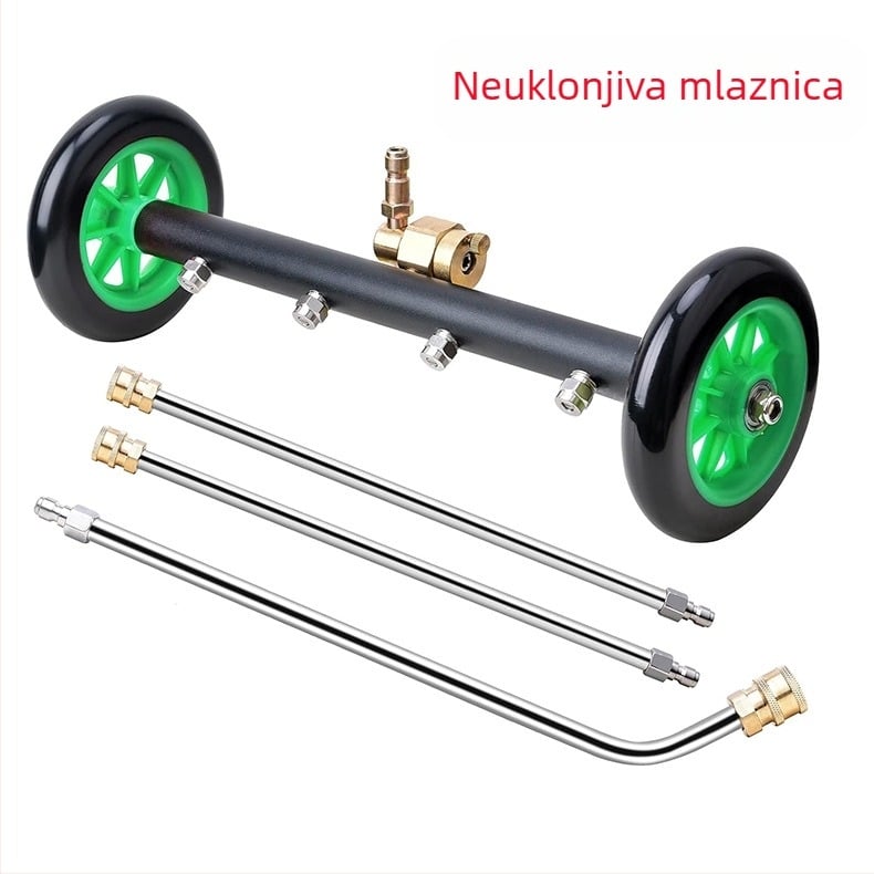 Prekogranični visokotlačni čistač cesta za automobilske šasije 16-inčna mlaznica za šasiju s dvostrukom funkcijom i vodenom metlom 4000 PSI