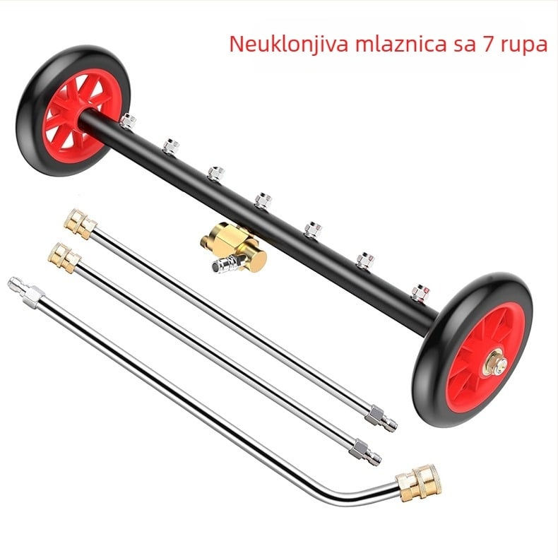 Prekogranični visokotlačni čistač cesta za automobilske šasije 16-inčna mlaznica za šasiju s dvostrukom funkcijom i vodenom metlom 4000 PSI