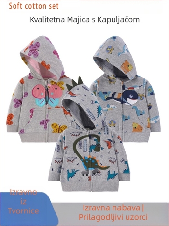 Tvornica prekogranični novi unisex dječji pulover proljetni i jesenski dječji zapadnjački stil ležerni top s kapuljačom i patentnim zatvaračem dječja jakna