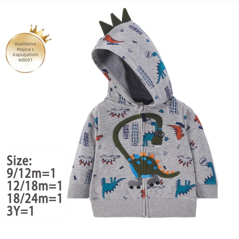 Tvornica prekogranični novi unisex dječji pulover proljetni i jesenski dječji zapadnjački stil ležerni top s kapuljačom i patentnim zatvaračem dječja jakna